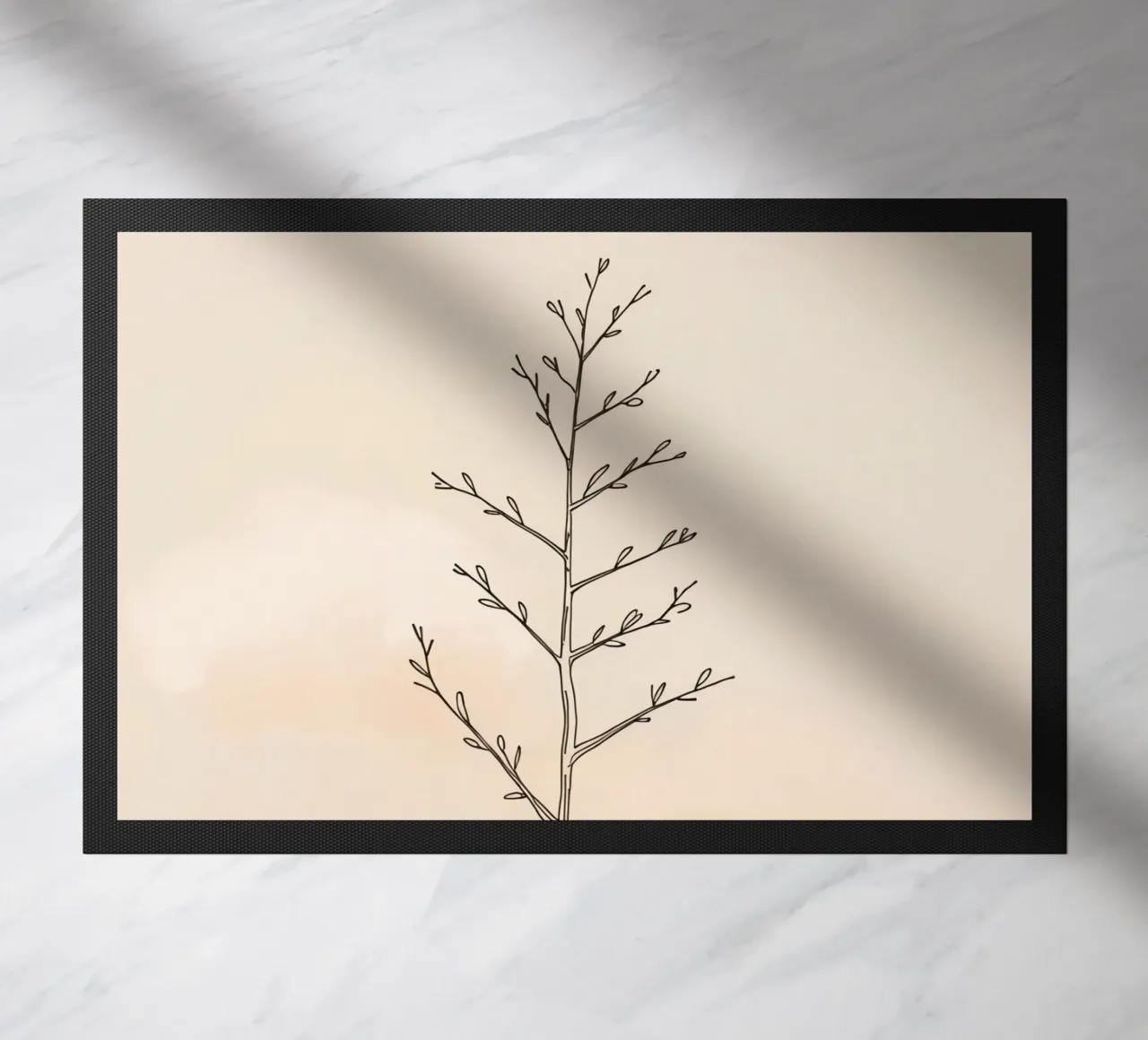 Simple sketched tree against a light background doormat by DesignDoodle