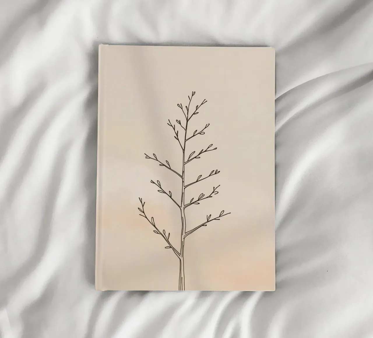 Simple sketched tree against a light background notebook by DesignDoodle