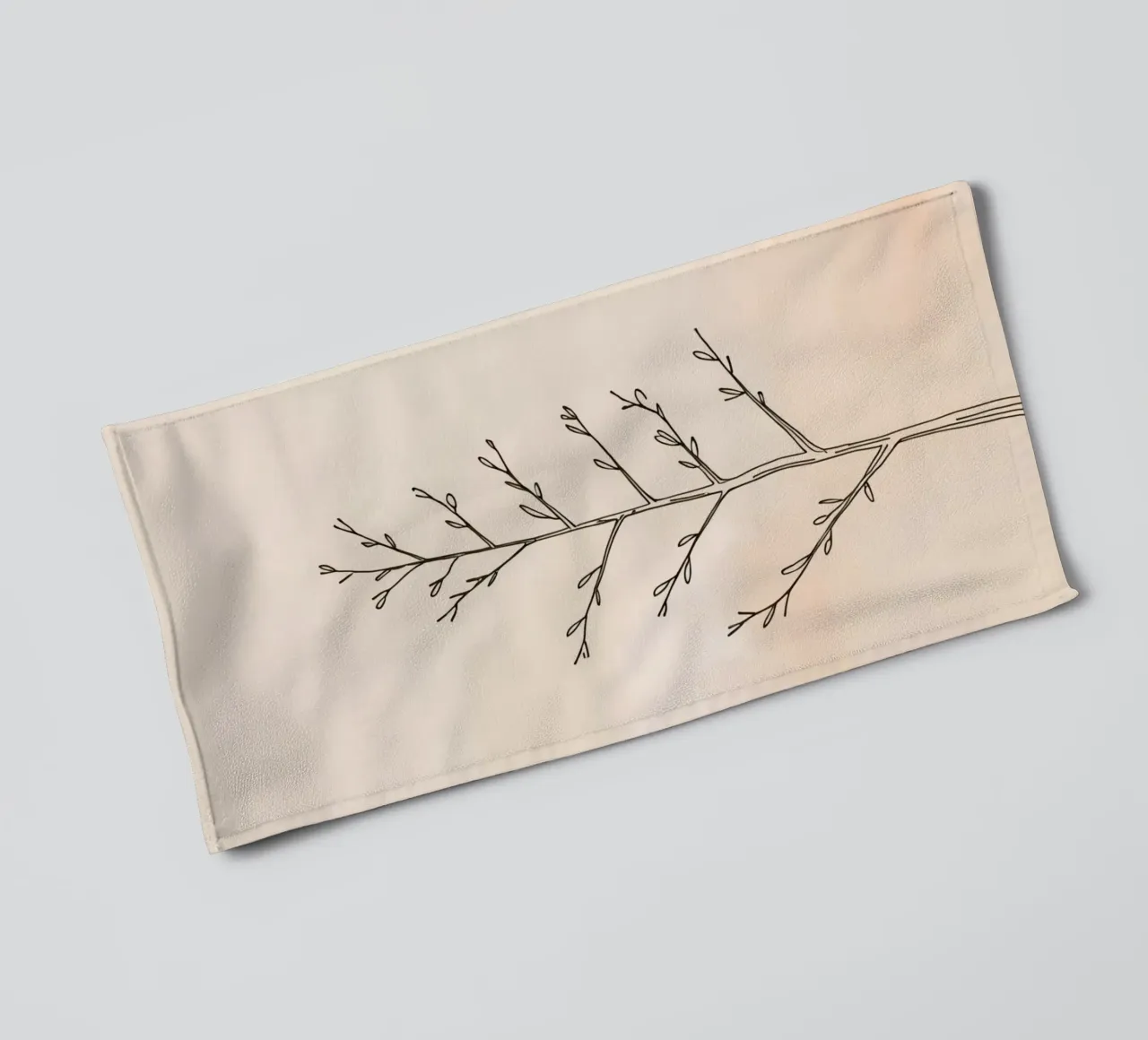 Simple sketched tree against a light background towel by DesignDoodle