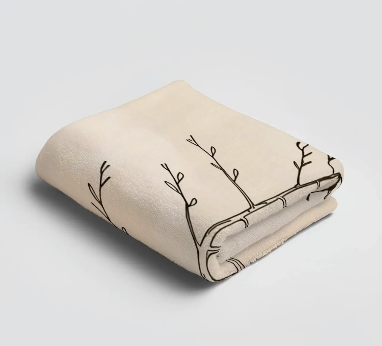 Simple sketched tree against a light background towel by DesignDoodle