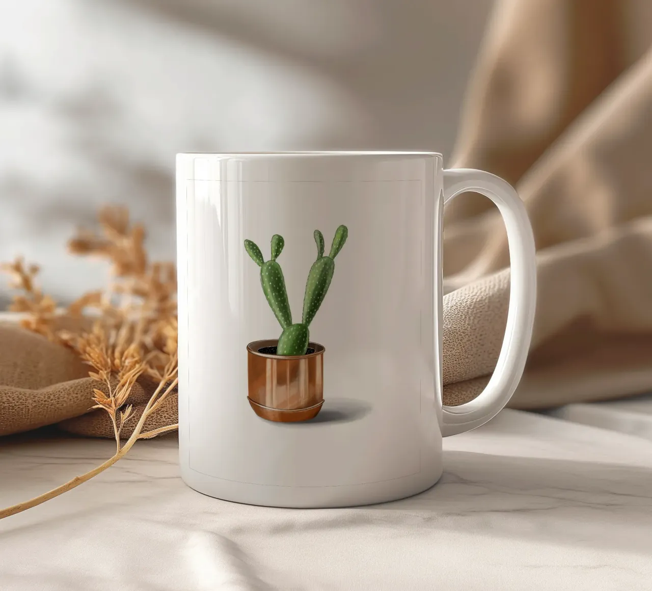 Kaktus im Kupfertopf tazza in ceramica da sketch_visual_studio