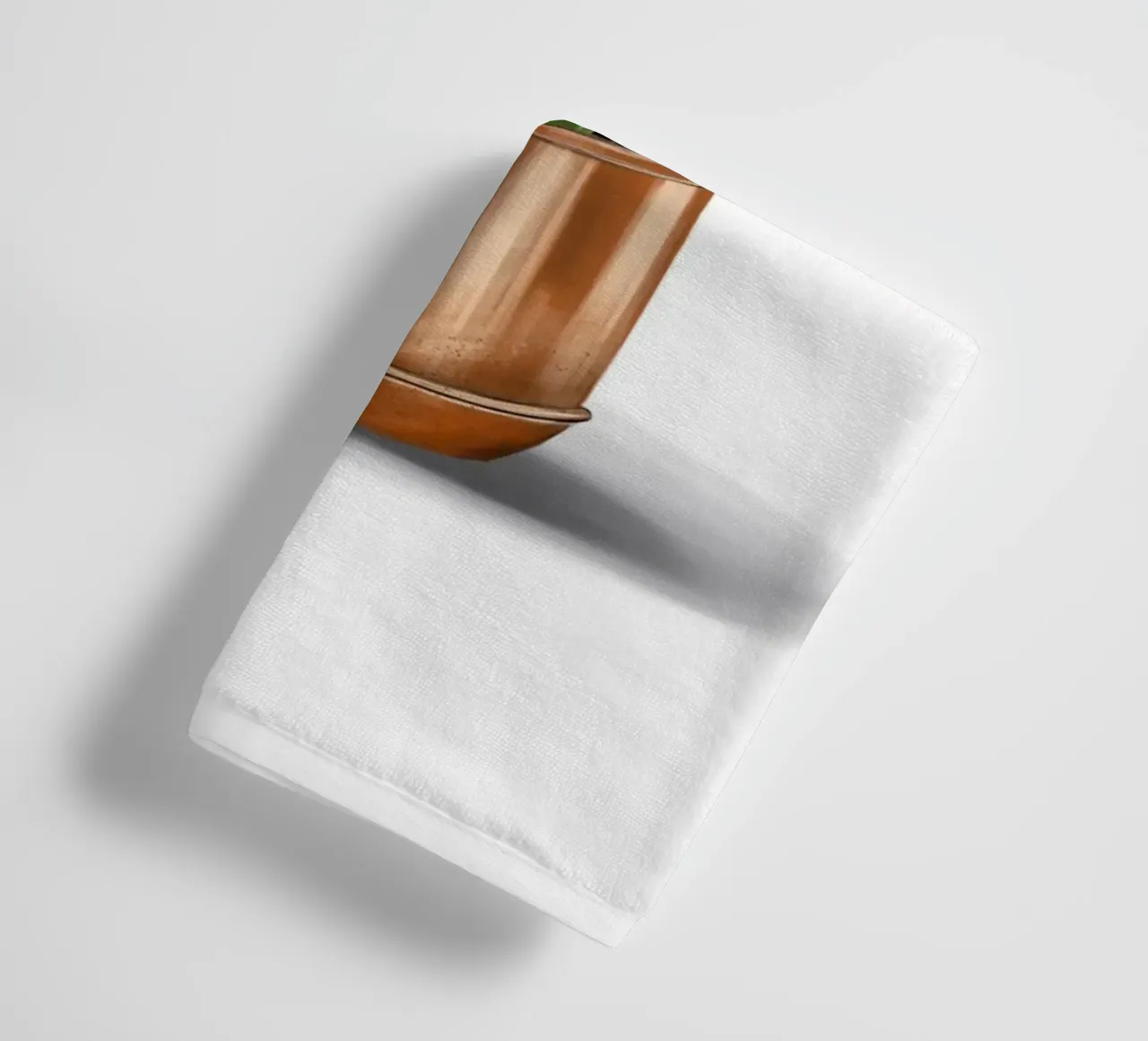Kaktus im Kupfertopf towel by sketch_visual_studio