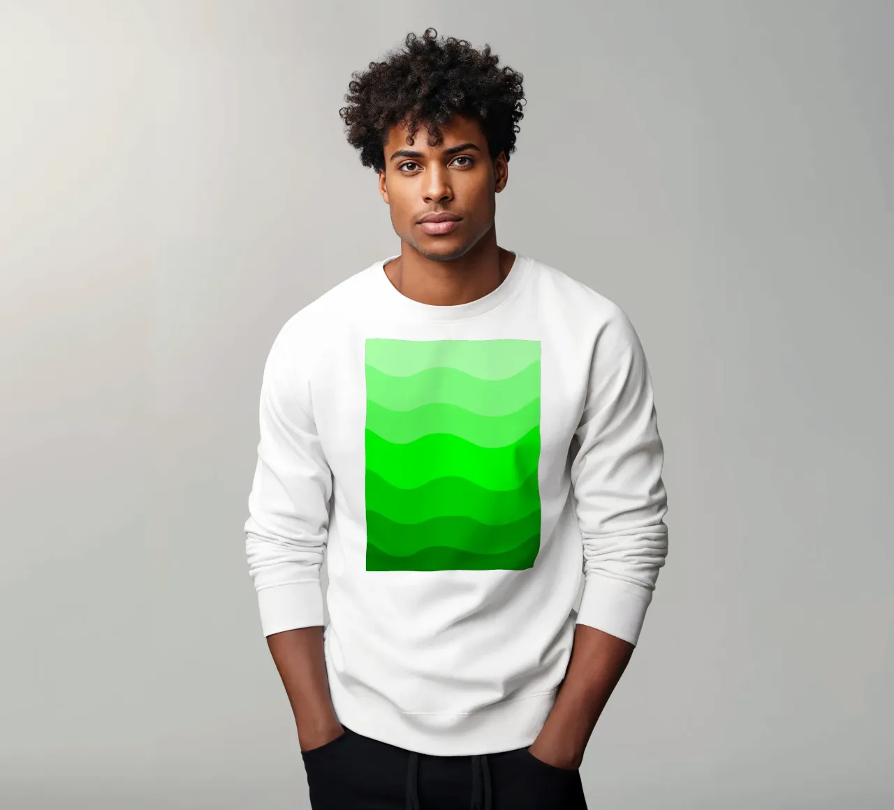 Green gradient design felpa da baobabprintstore