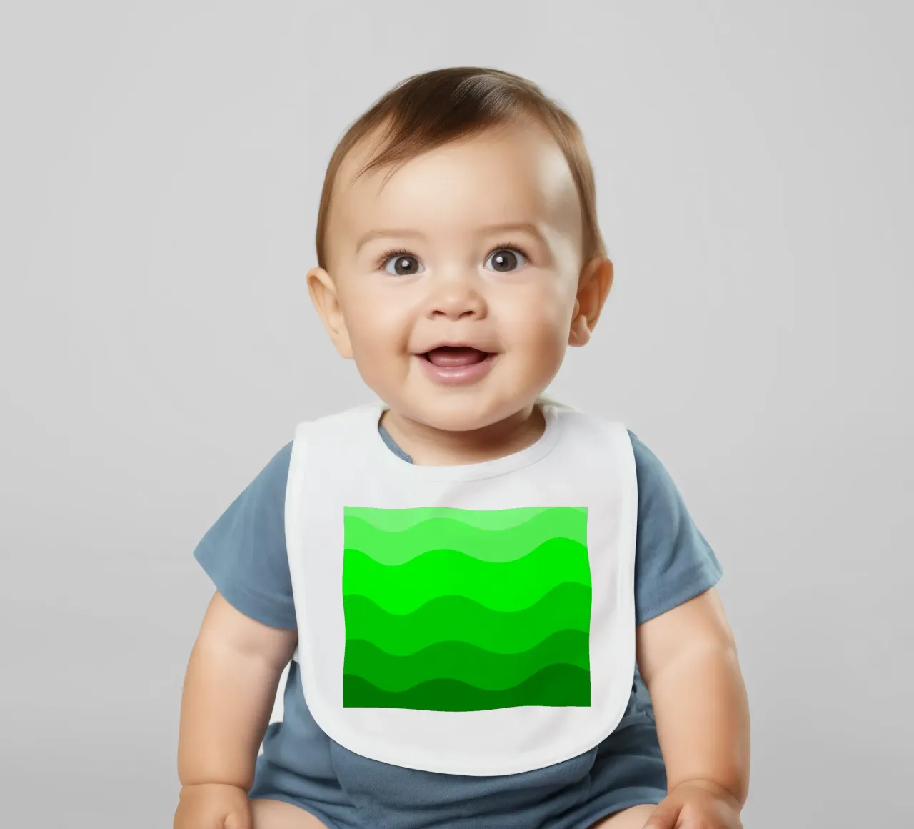 Green gradient design bavaglino da baobabprintstore