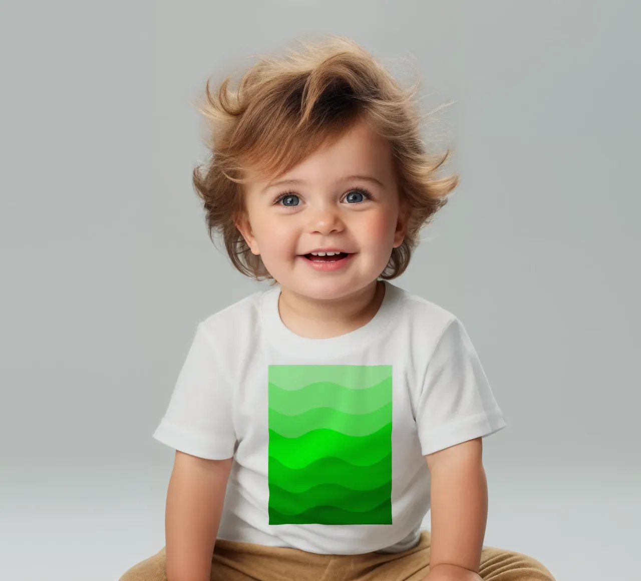 Green gradient design maglietta neonato da baobabprintstore