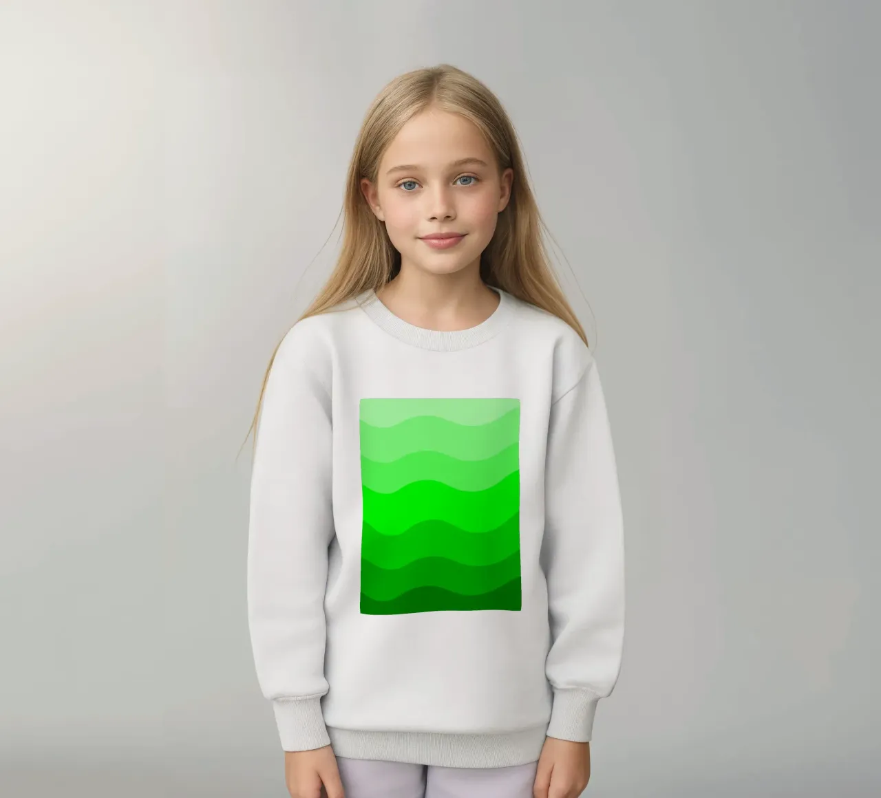 Green gradient design felpa bambino da baobabprintstore