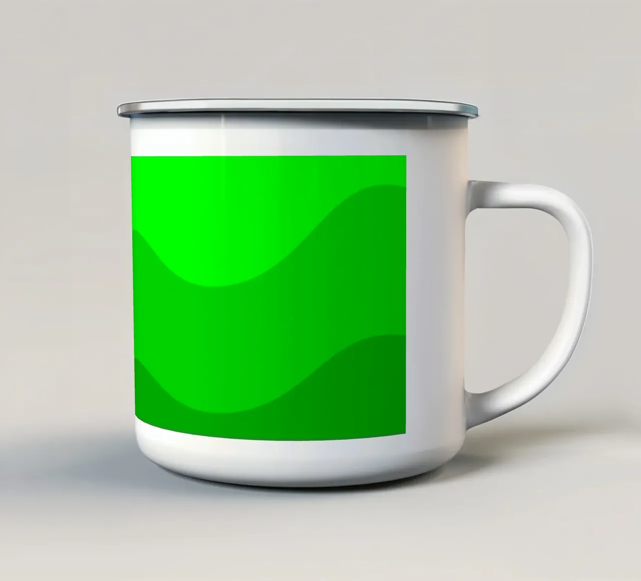 Green gradient design tazza in smalto da baobabprintstore