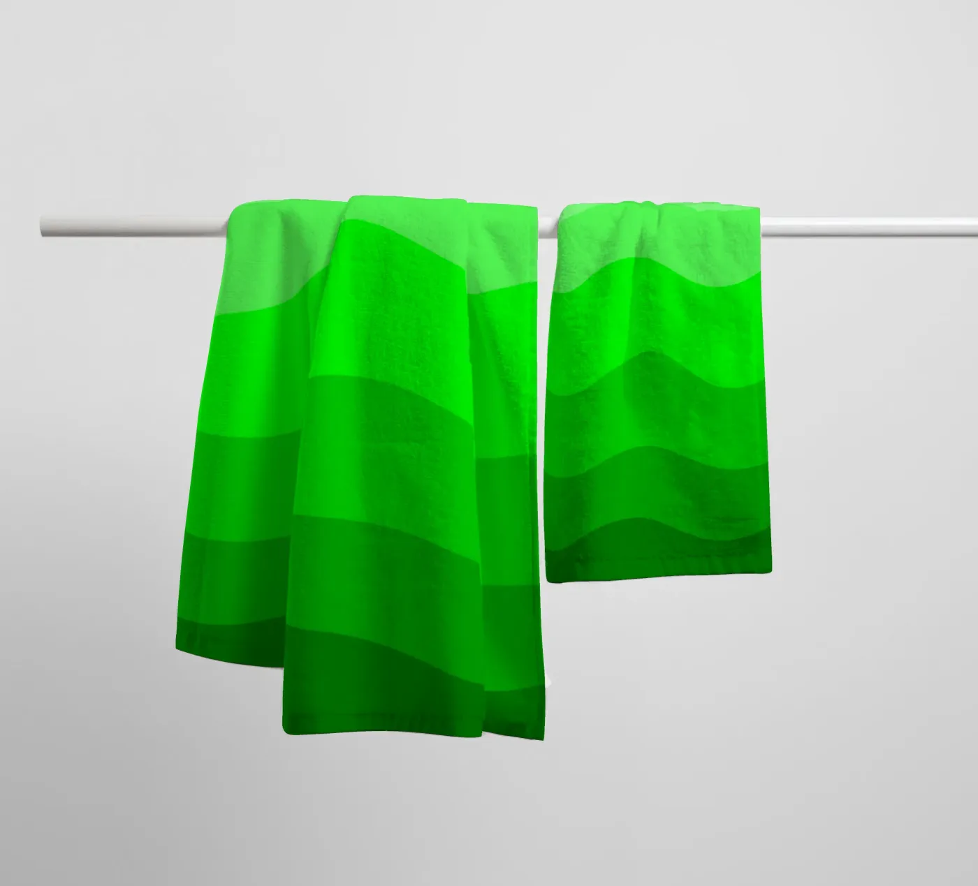 Green gradient design badhanddoek van baobabprintstore