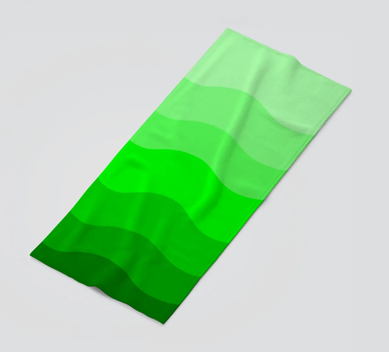 Green gradient design telo mare da baobabprintstore