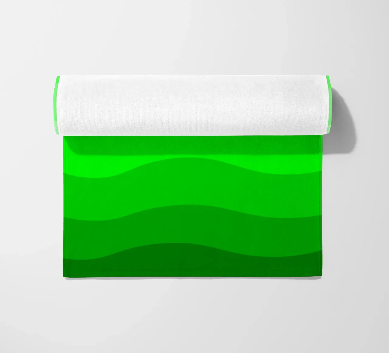 Green gradient design telo mare da baobabprintstore