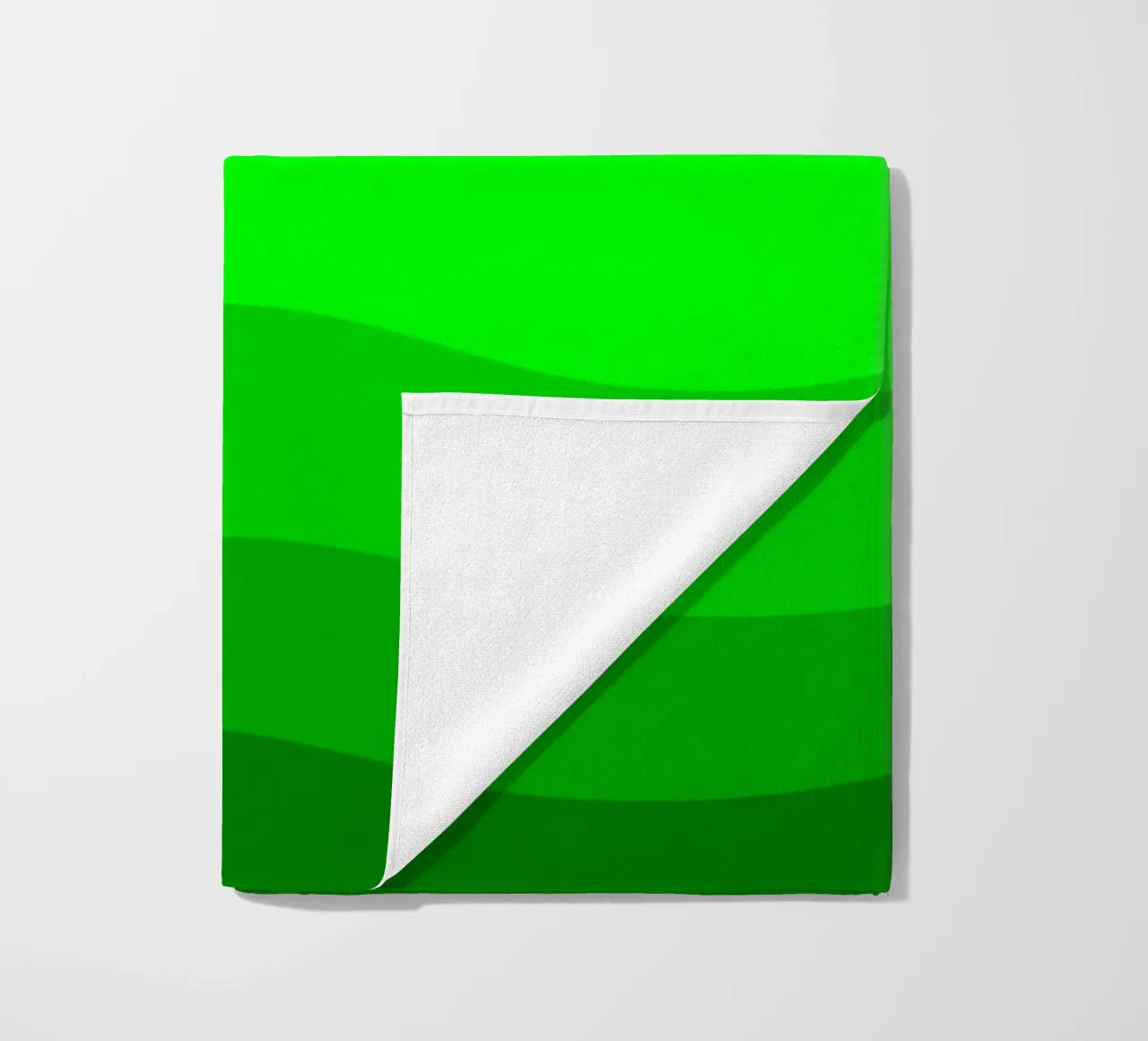Green gradient design telo mare da baobabprintstore