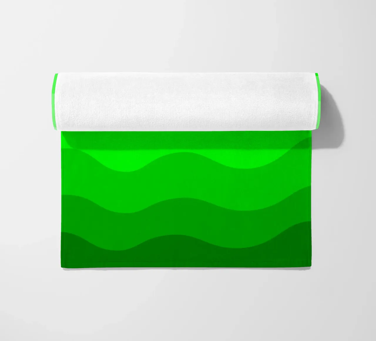 Green gradient design telo mare da baobabprintstore