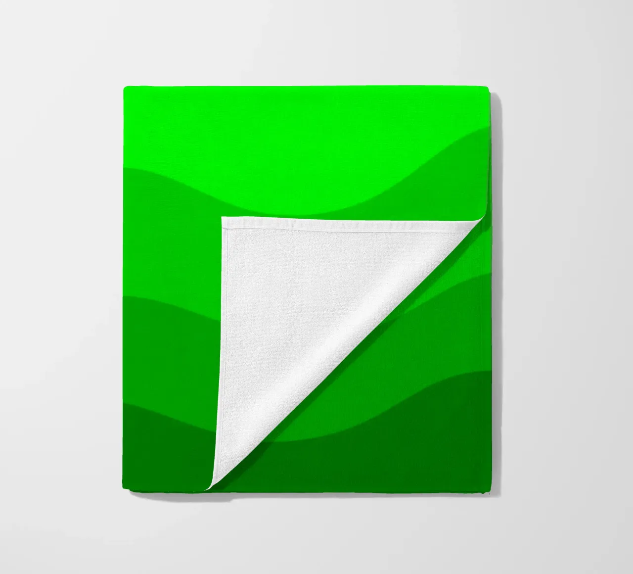 Green gradient design telo mare da baobabprintstore