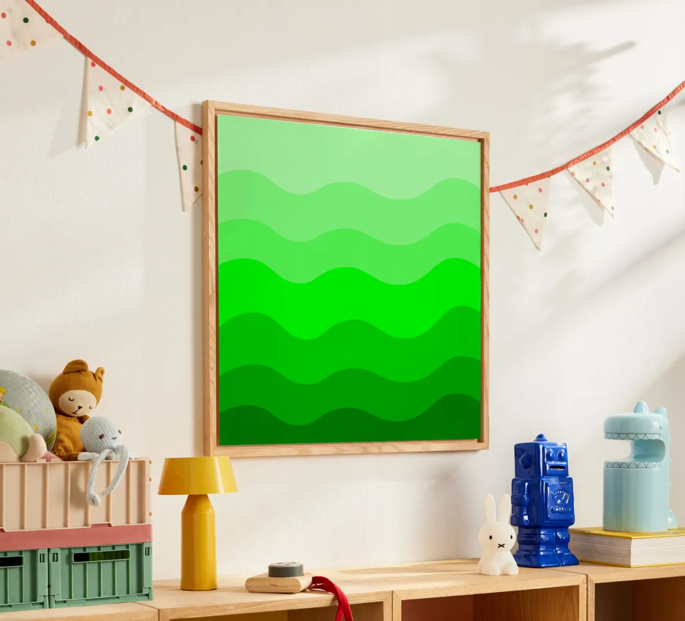 Green gradient design plexiglas de baobabprintstore