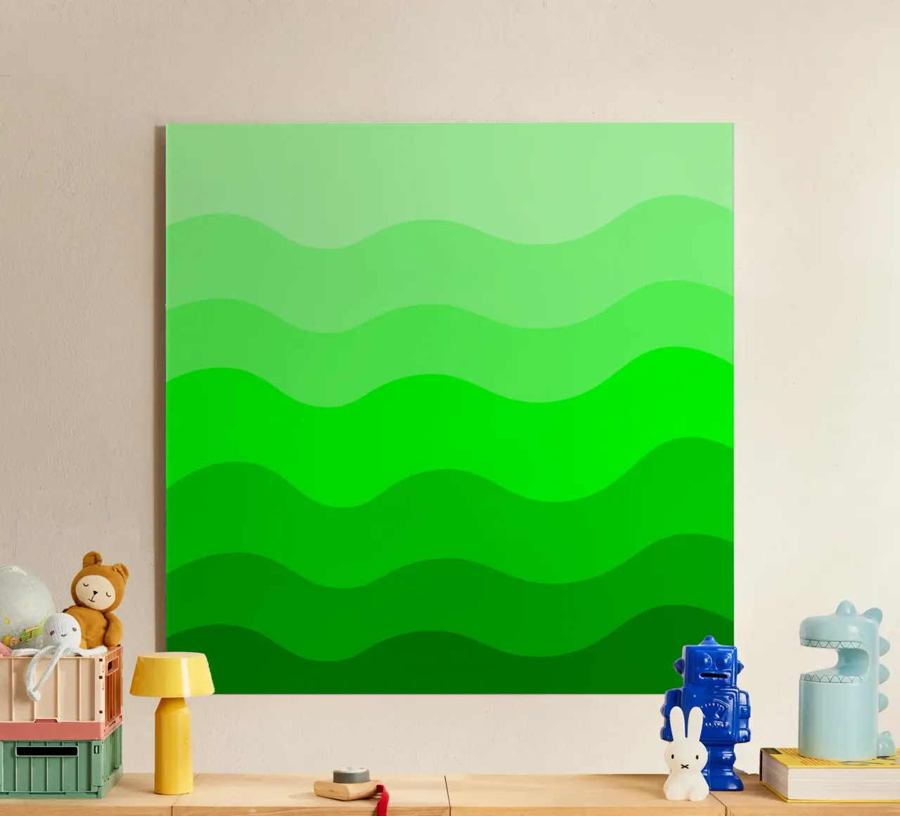 Green gradient design plexiglass da baobabprintstore