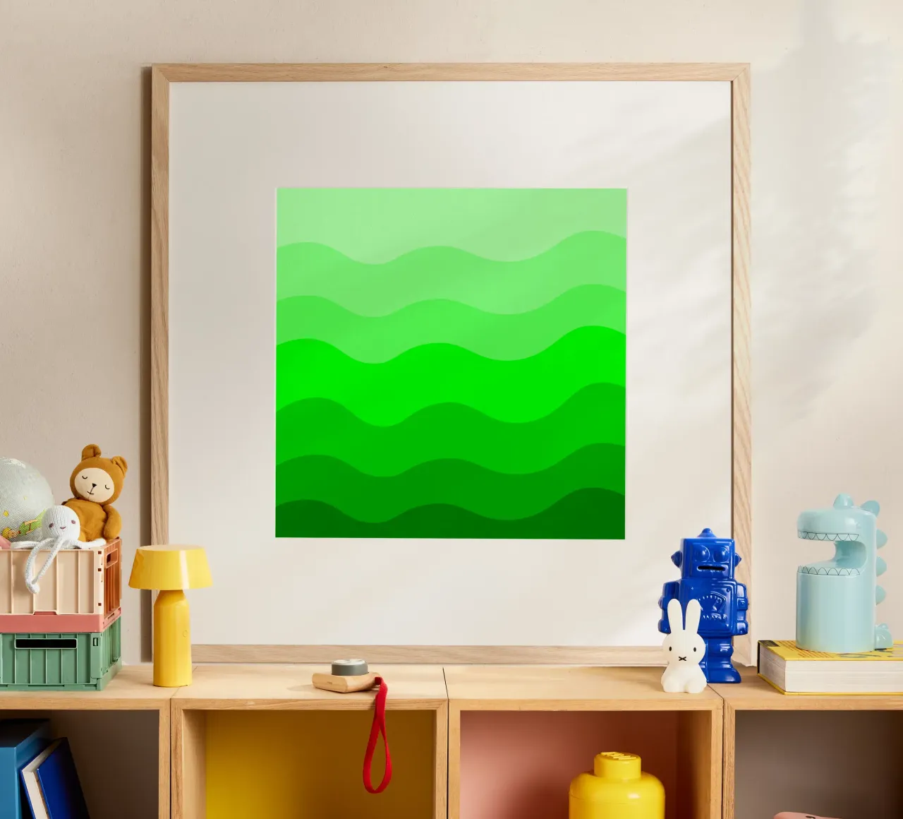 Green gradient design poster da baobabprintstore