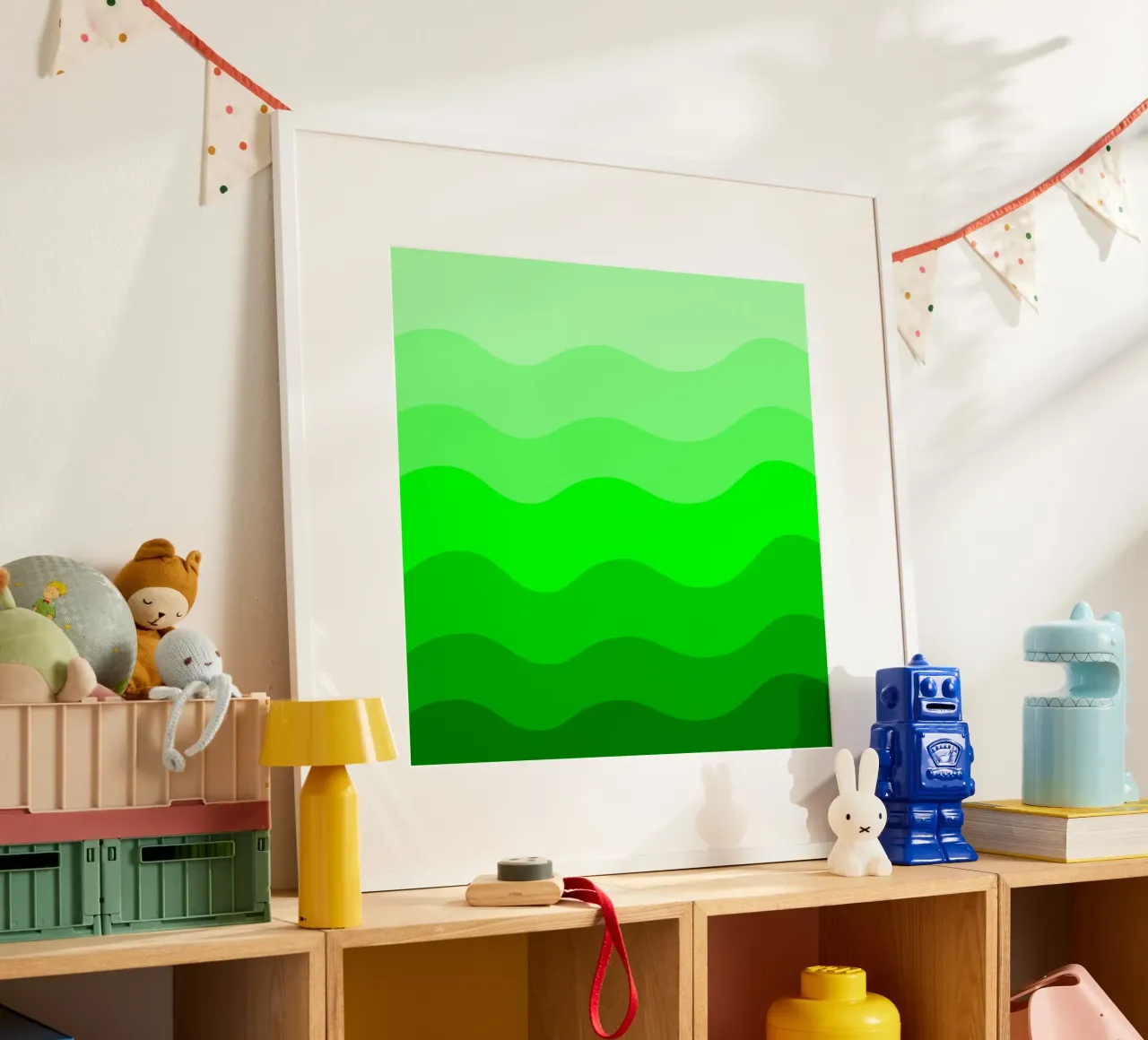 Green gradient design poster da baobabprintstore
