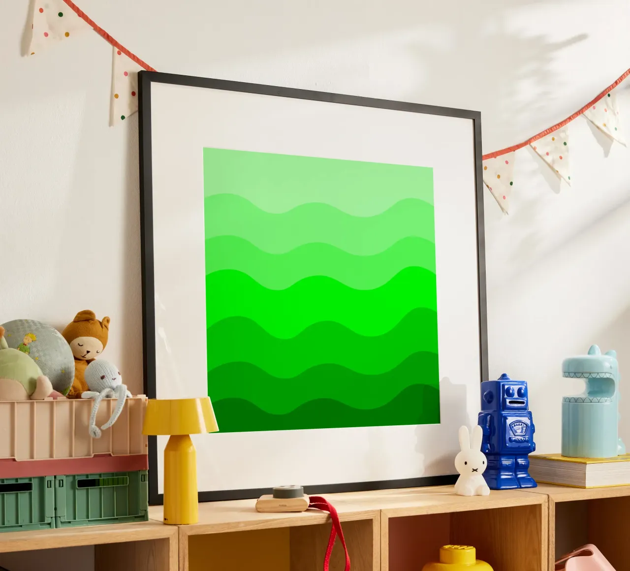 Green gradient design poster da baobabprintstore