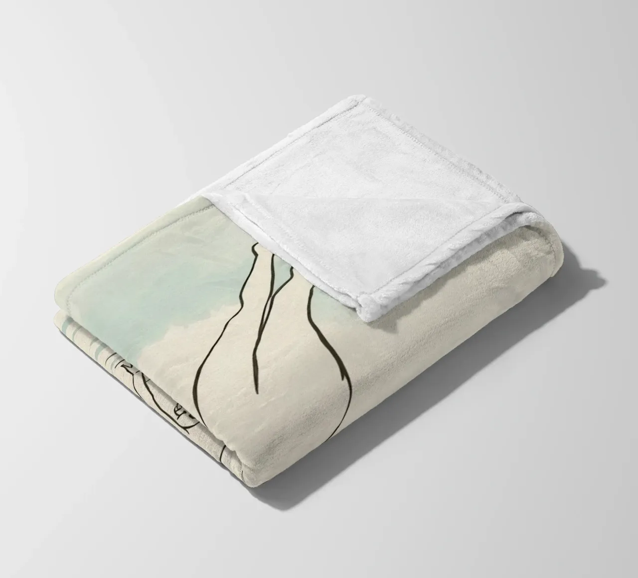 Disegno lineare che mostra un subacqueo che entra in acqua in modo pulito coperta in pile da DesignDoodle