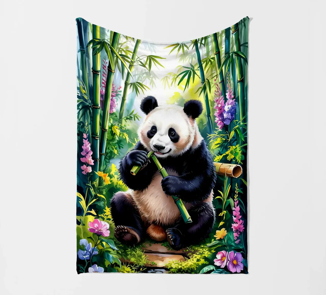 Cute Panda coperta in pile da Jeff Studio