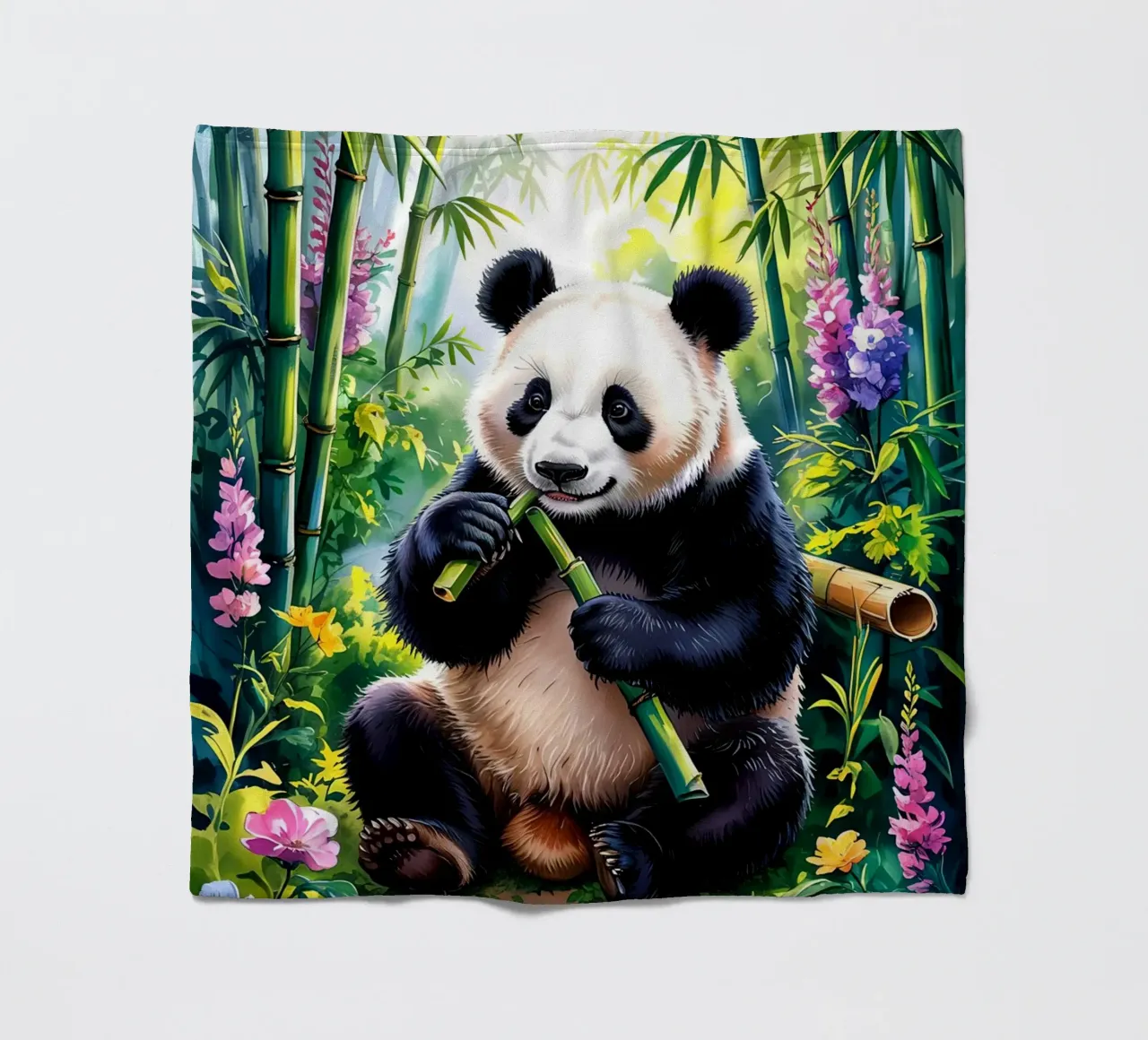 Cute Panda coperta in pile da Jeff Studio