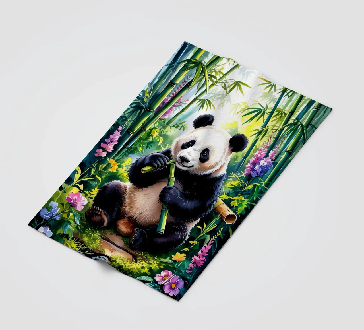 Cute Panda coperta in pile da Jeff Studio
