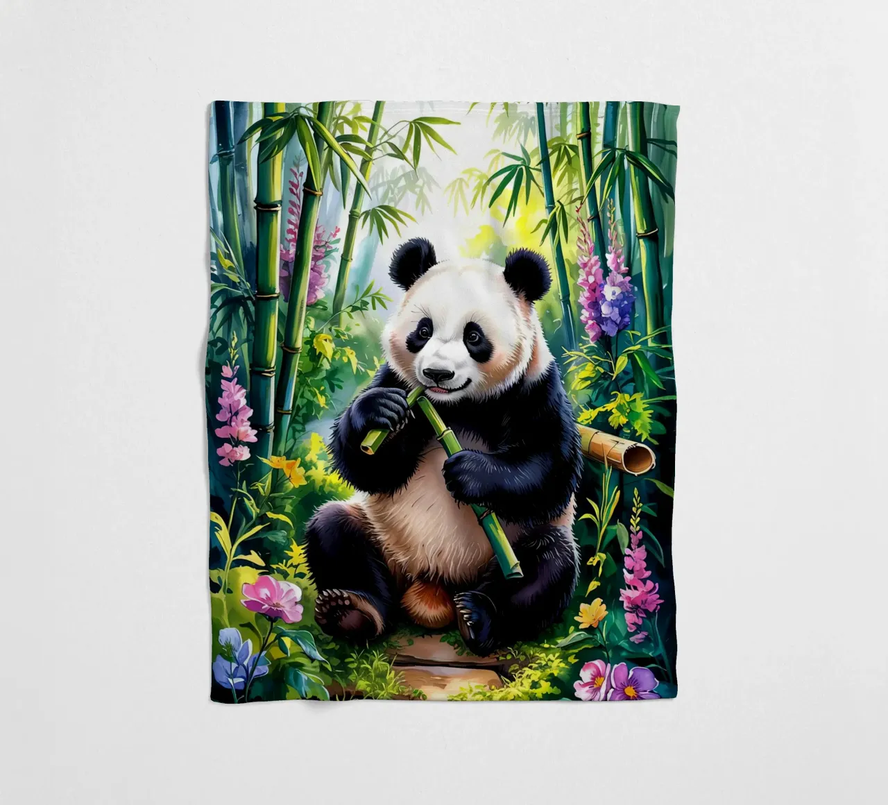 Cute Panda coperta in pile da Jeff Studio