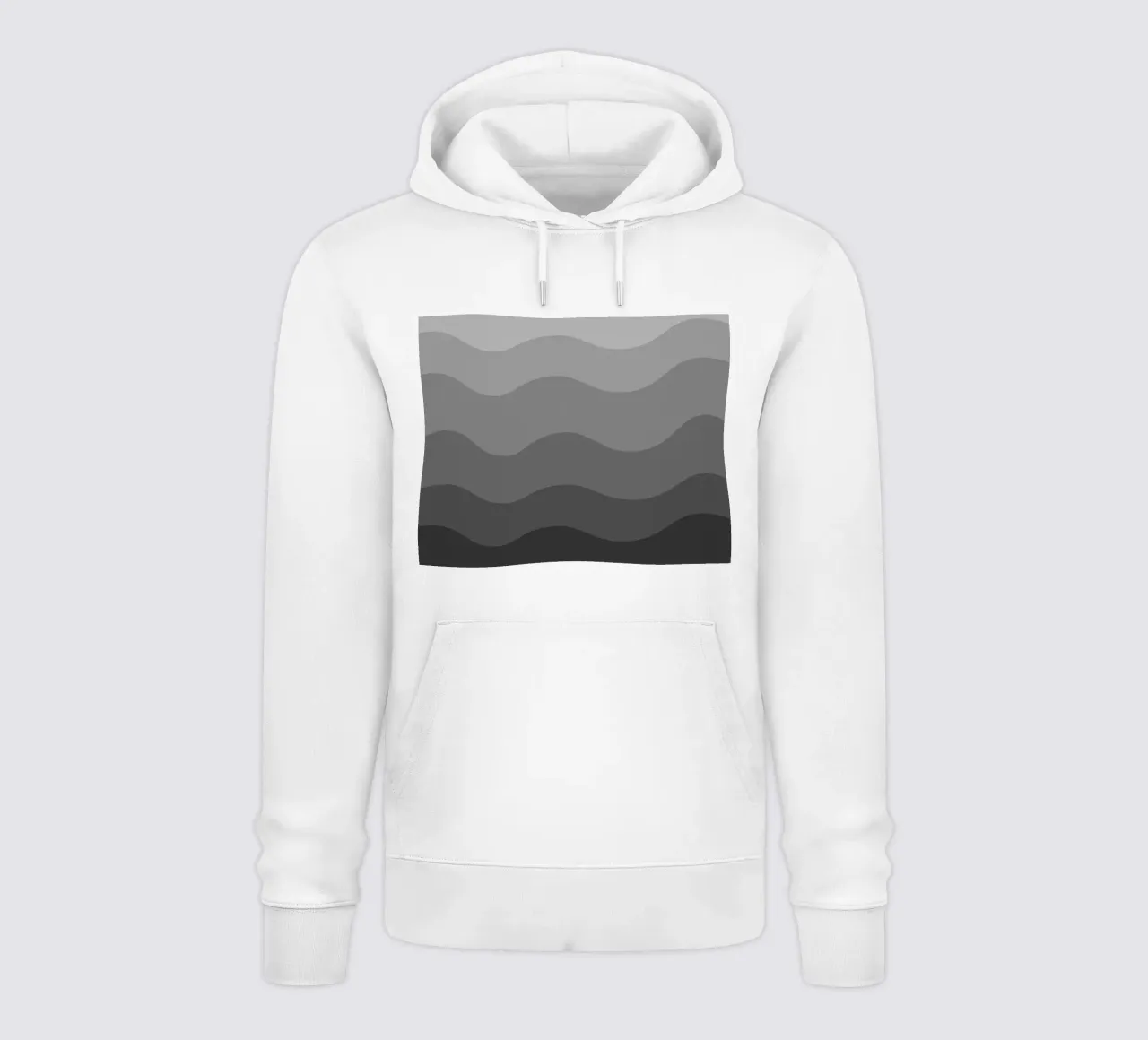 Grey gradient design felpa con cappuccio da baobabprintstore