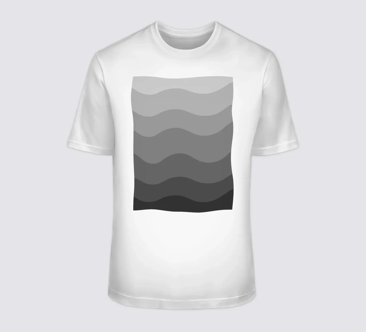 Grey gradient design t-shirt da baobabprintstore