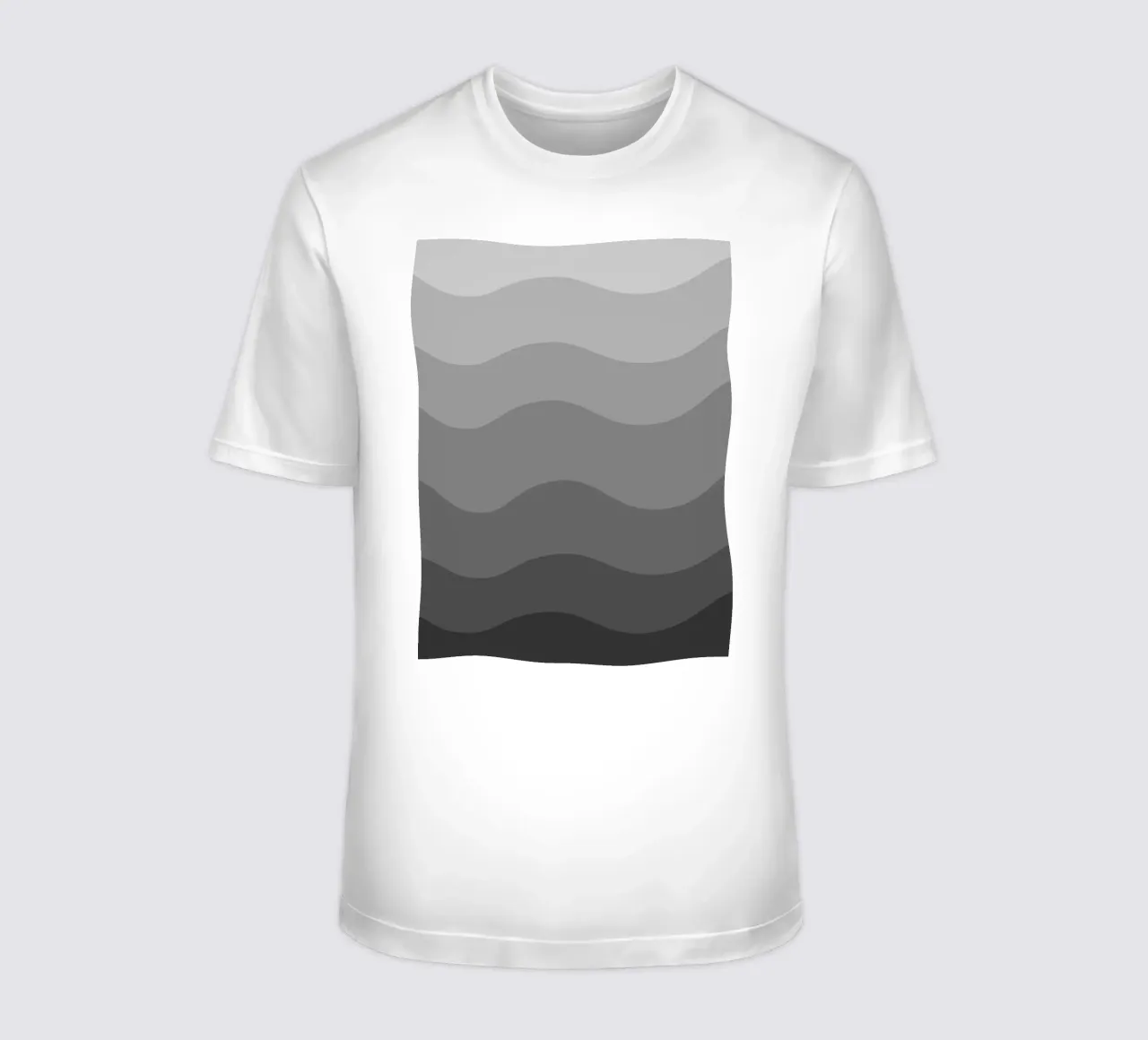 Grey gradient design t-shirt da baobabprintstore