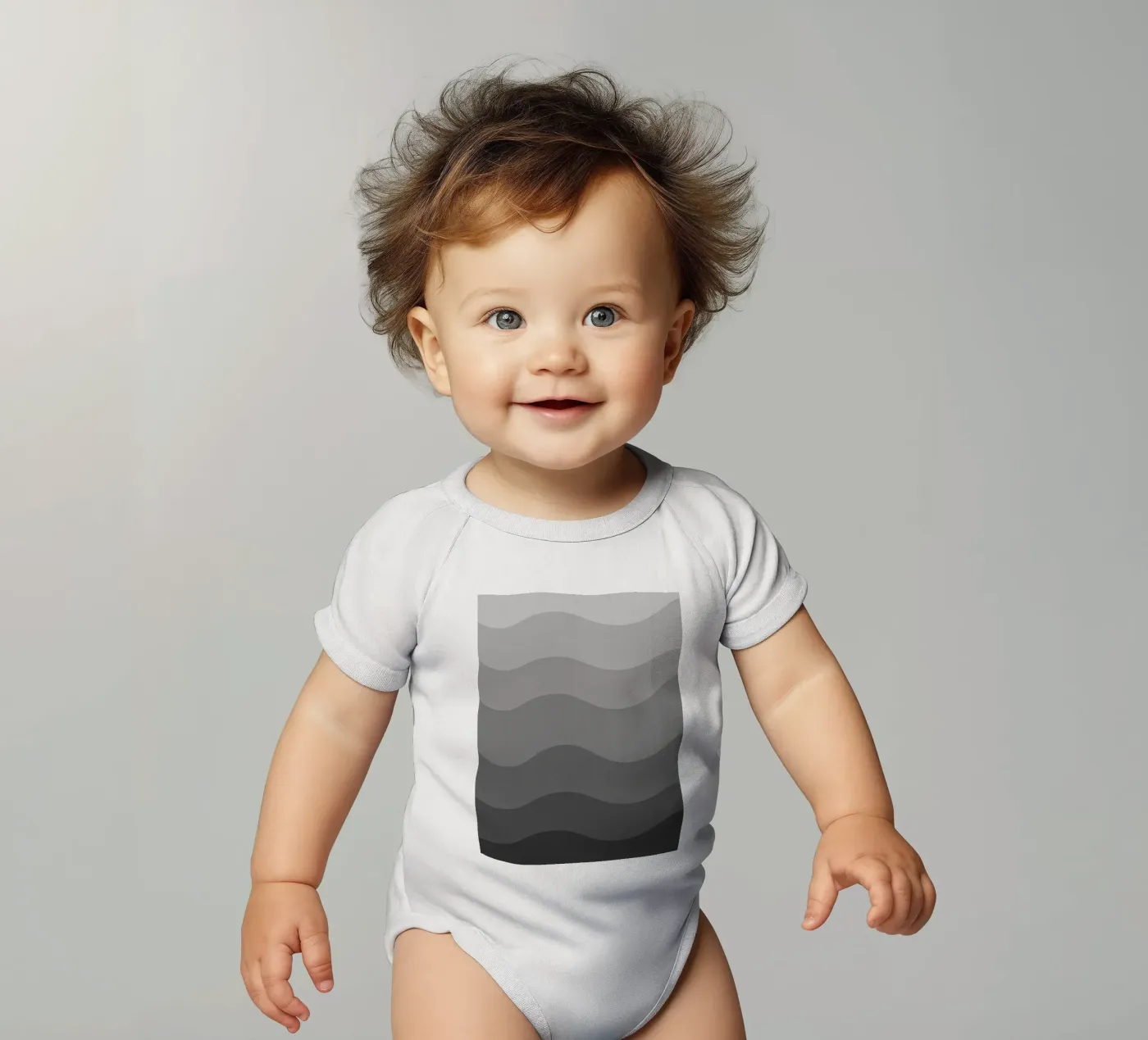 Grey gradient design body bébé de baobabprintstore