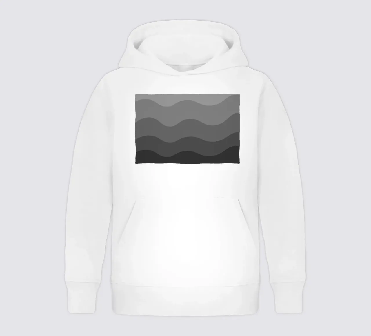 Grey gradient design felpa bambino con cappuccio da baobabprintstore