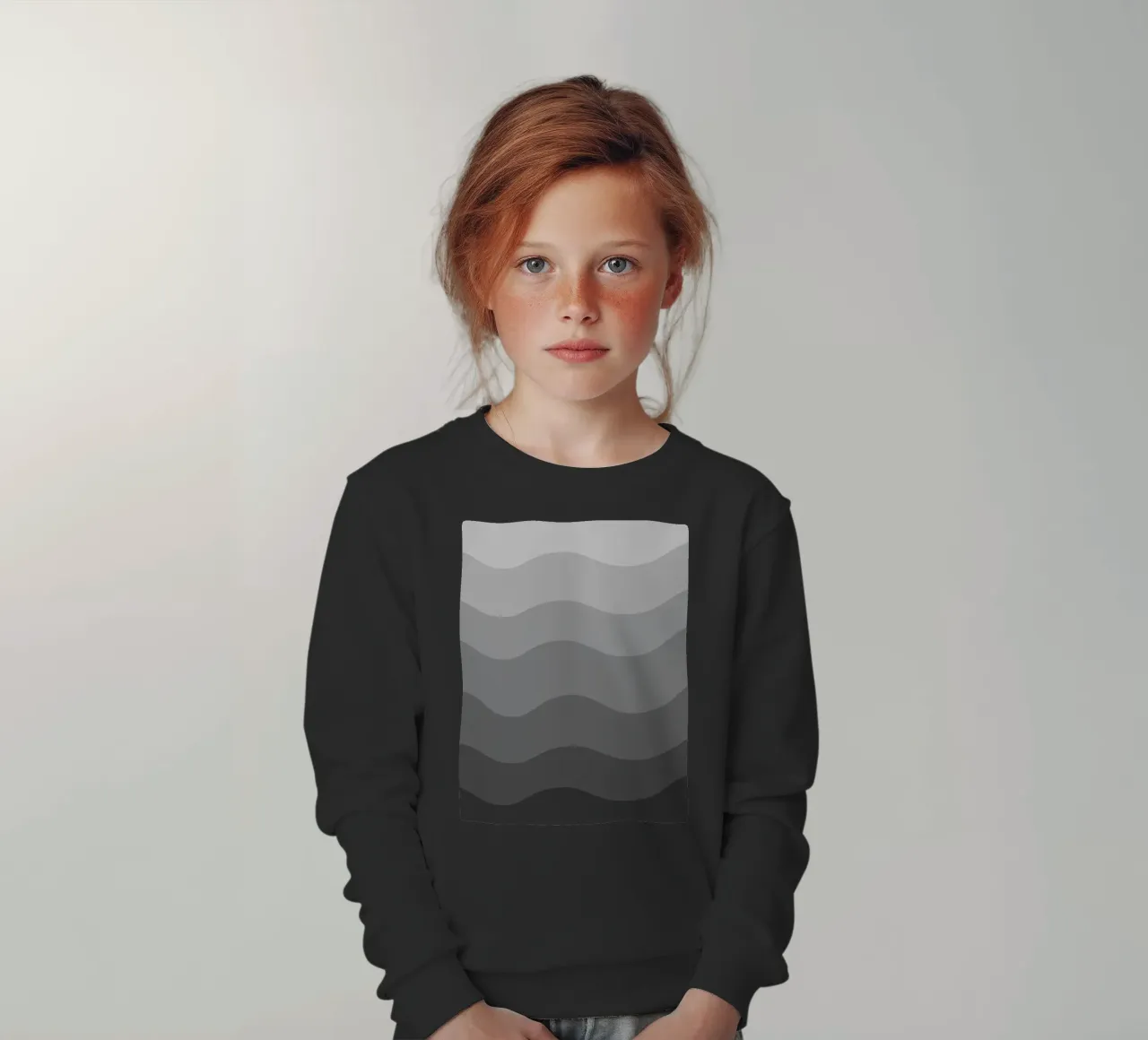 Grey gradient design felpa bambino da baobabprintstore