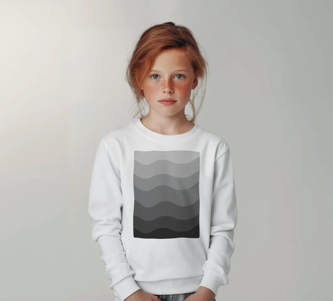 Grey gradient design felpa bambino da baobabprintstore