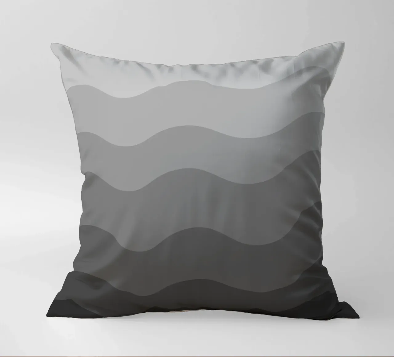 Grey gradient design Kissen von baobabprintstore