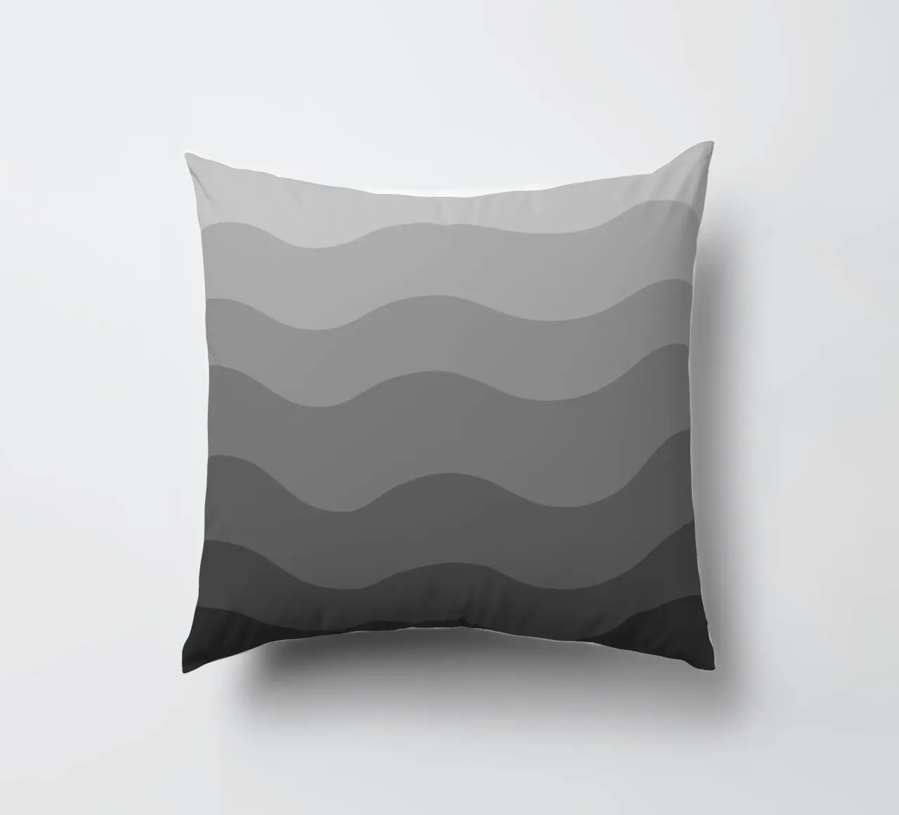 Grey gradient design Kissen von baobabprintstore