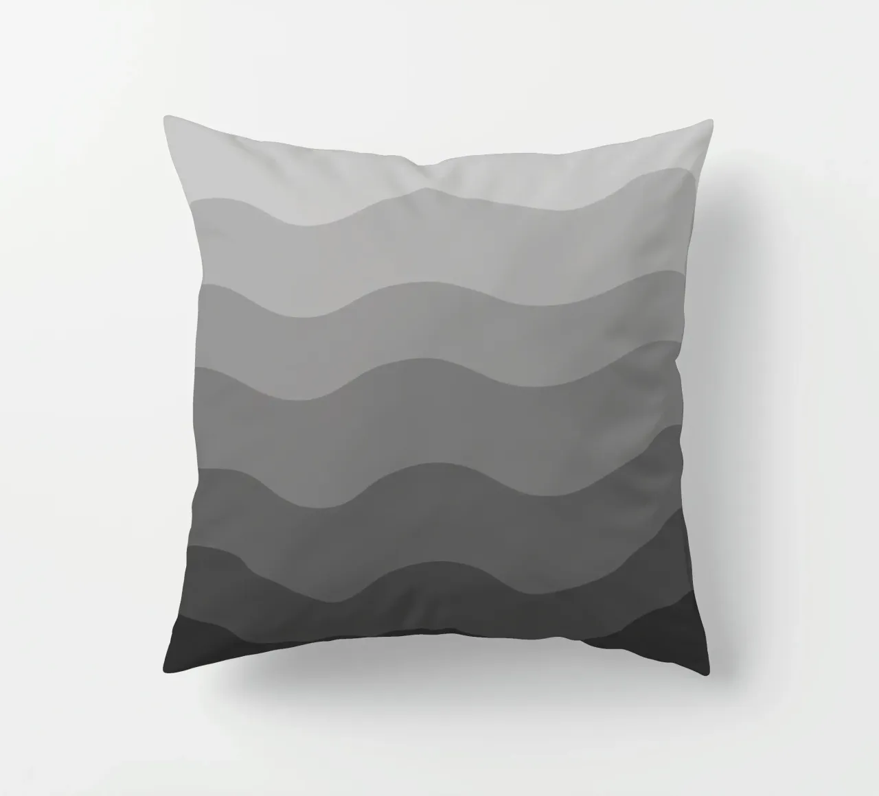 Grey gradient design Kissen von baobabprintstore