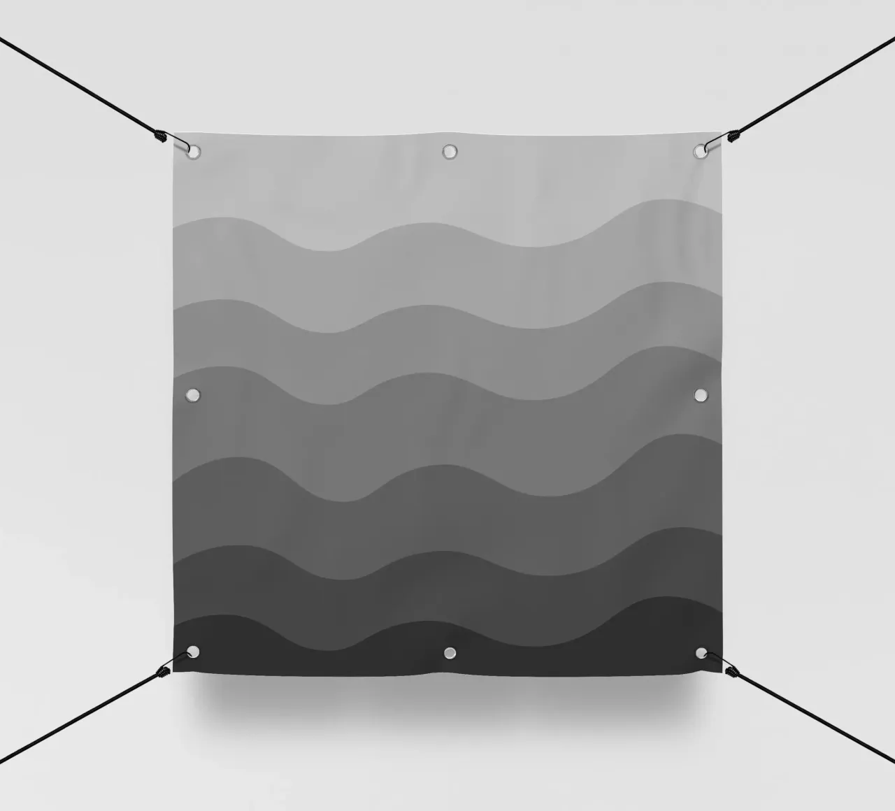 Grey gradient design telo in pvc da baobabprintstore