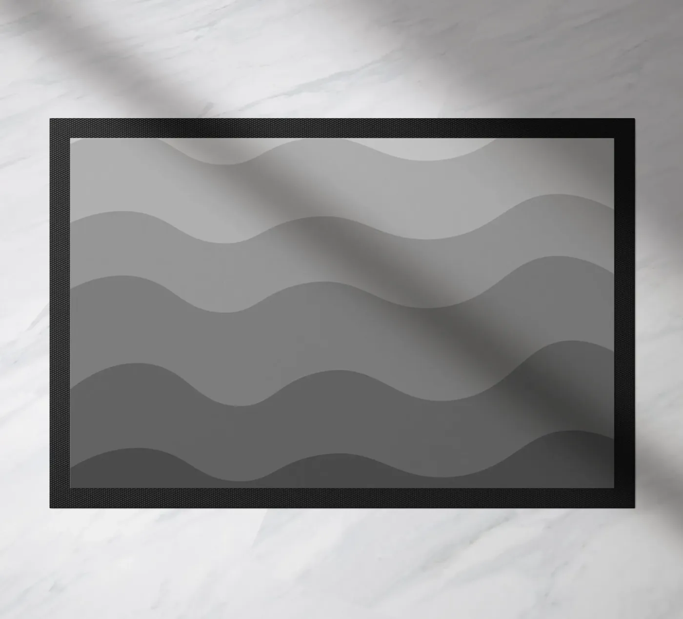 Grey gradient design Fußmatte von baobabprintstore