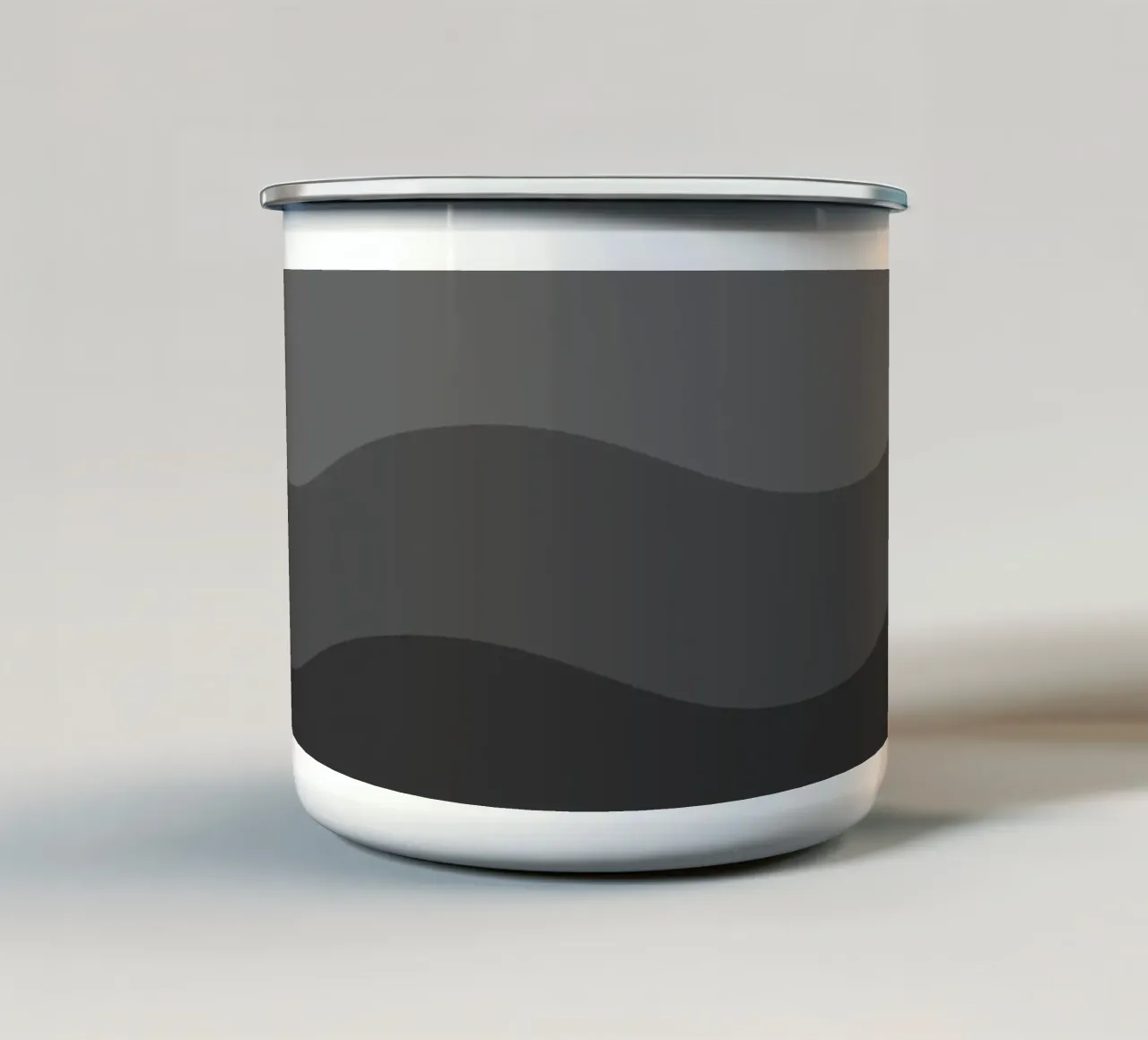 Grey gradient design tazza in smalto da baobabprintstore