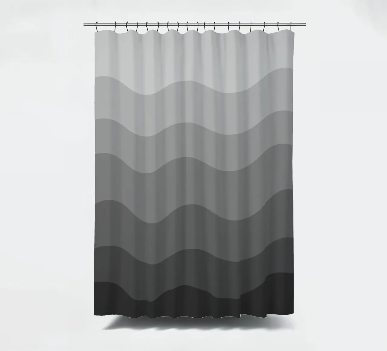 Grey gradient design tenda da doccia da baobabprintstore