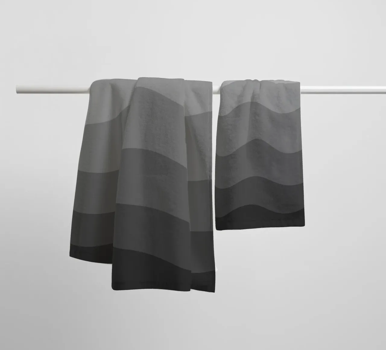Grey gradient design towel by baobabprintstore
