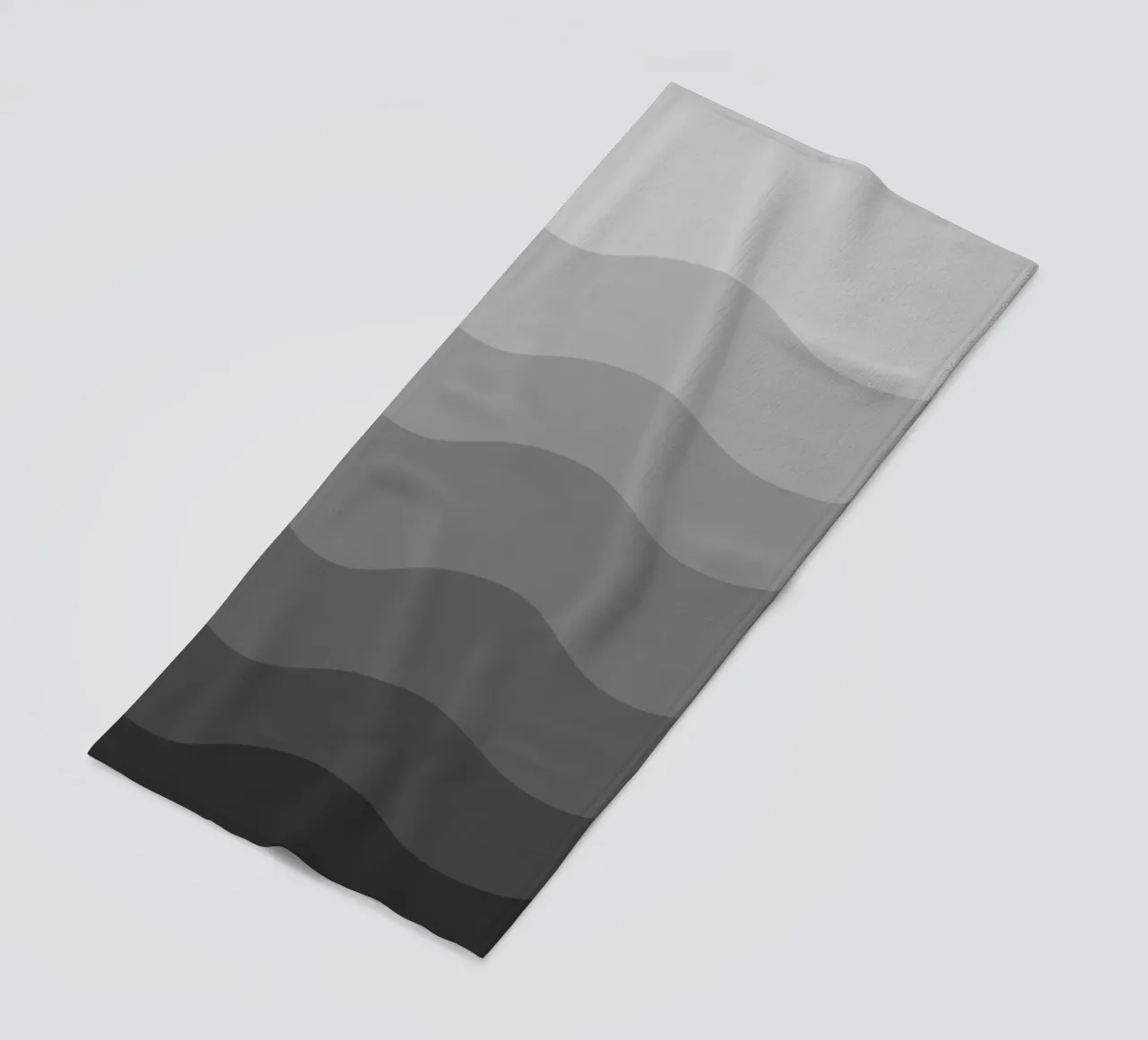 Grey gradient design telo mare da baobabprintstore