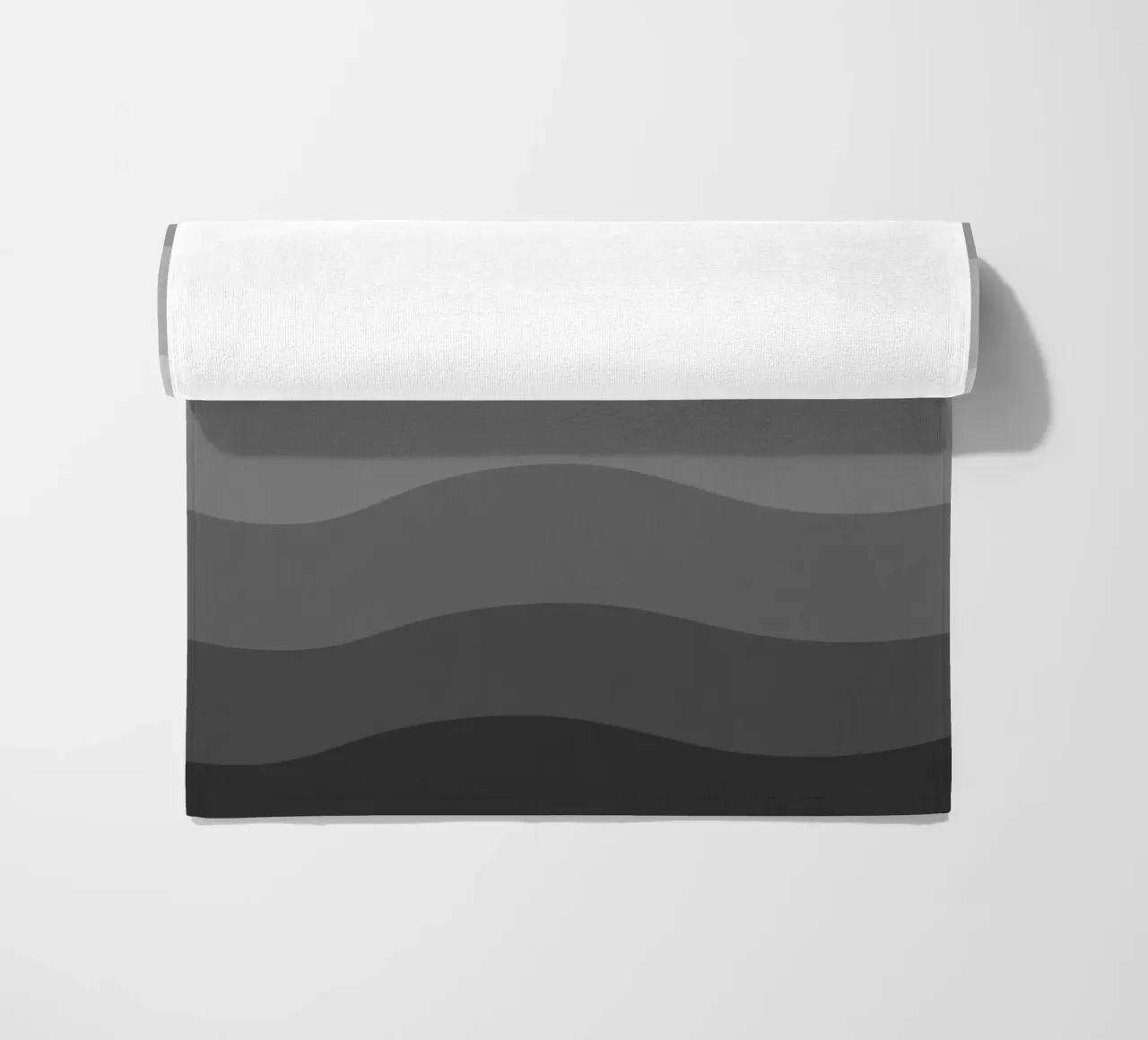 Grey gradient design telo mare da baobabprintstore