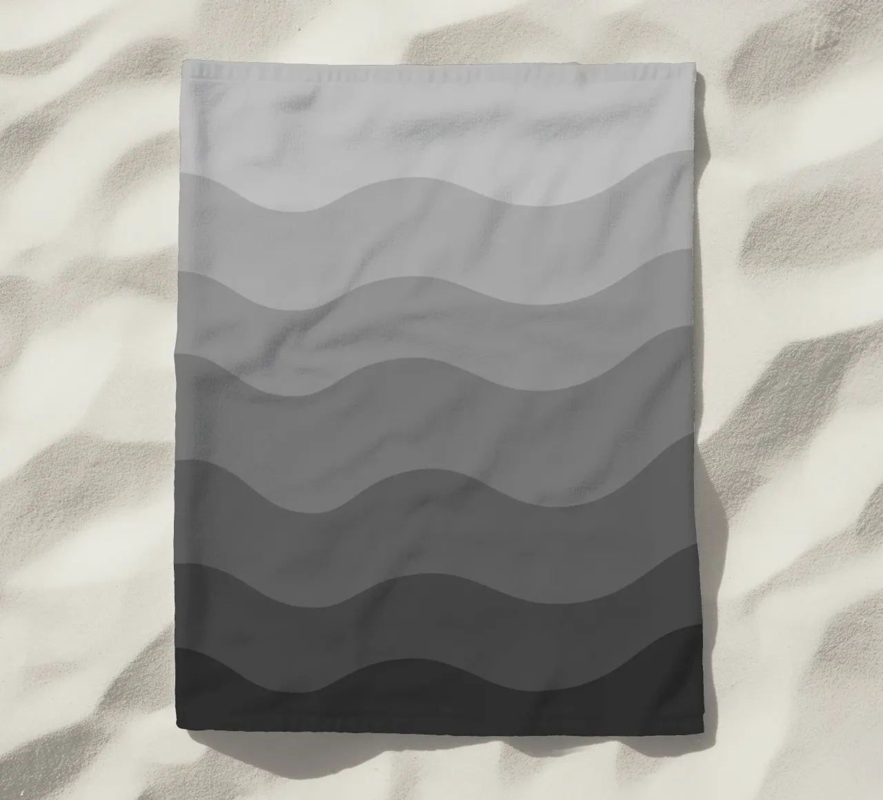 Grey gradient design telo mare da baobabprintstore