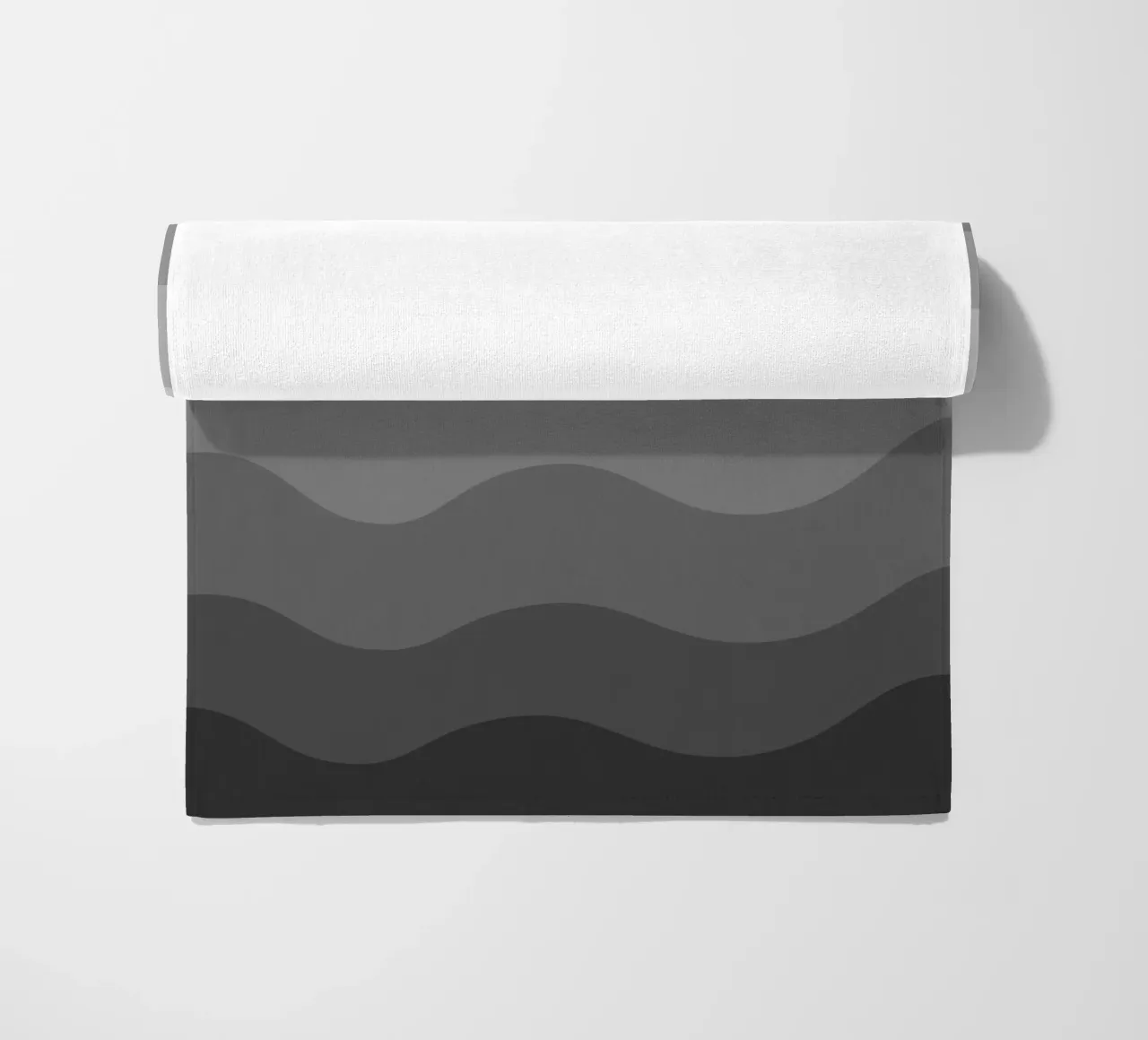Grey gradient design telo mare da baobabprintstore