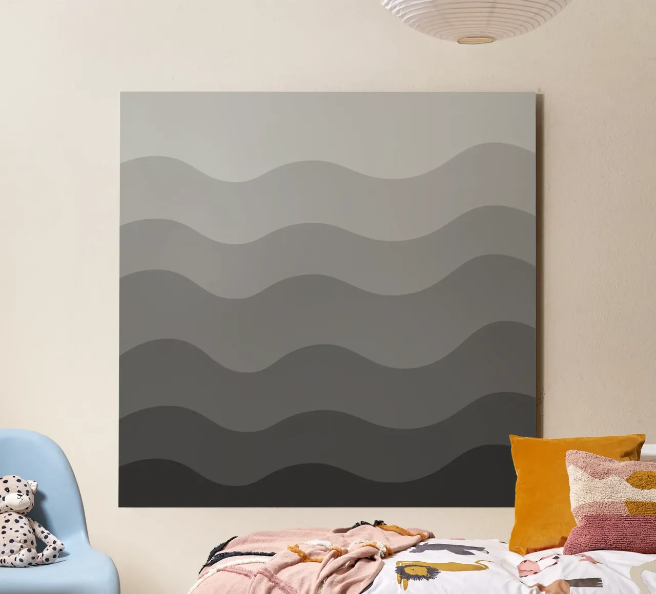 Grey gradient design alluminio dibond da baobabprintstore