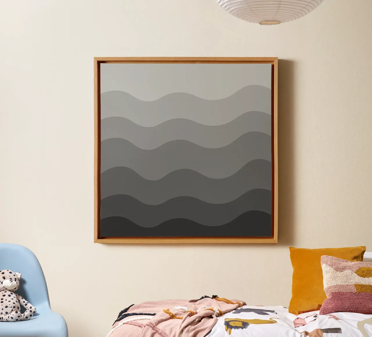 Grey gradient design tela da baobabprintstore