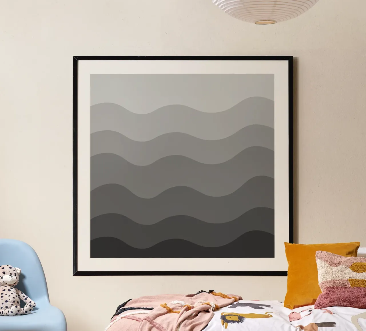 Grey gradient design poster da baobabprintstore
