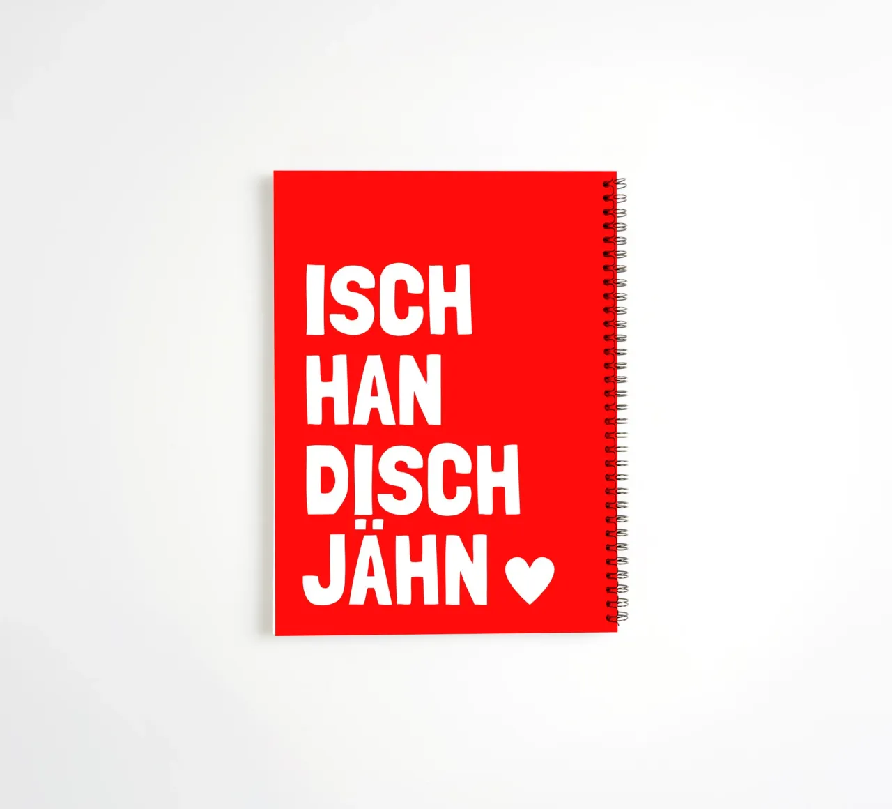Isch han disch jähn - Kölsche Liebeserklärung spiral notebook by Ohkimiko